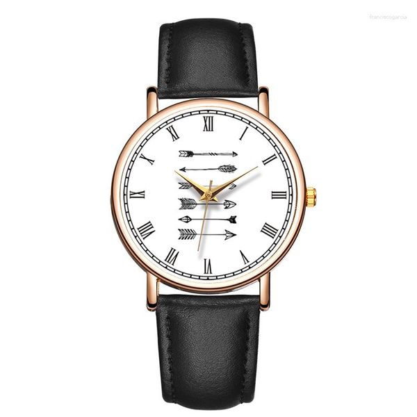 Orologi da polso femminile da donna orologio quarzo set per abito casual freccia donna temperamento in pelle waterproof owatch