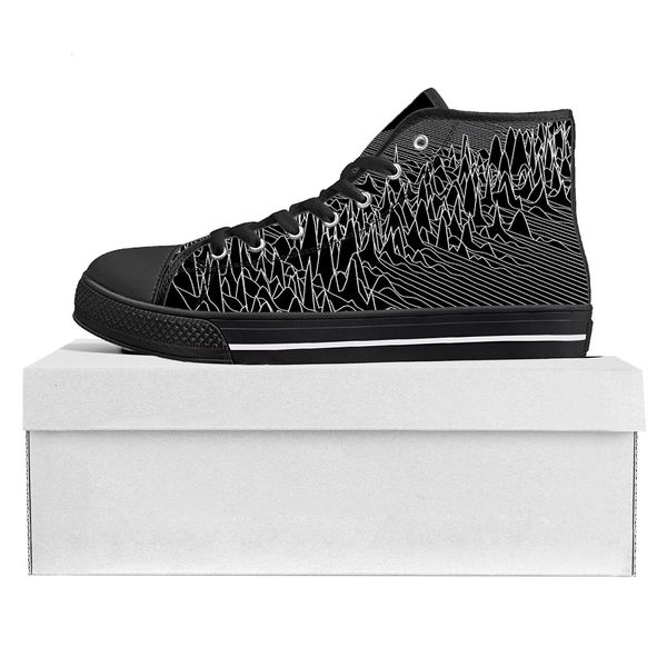 Kleiderschuhe Joy Division Rockband hochqualitiver Sneaker Herren Teenager Leinwand Sneaker Casual Paar Custom Shoe Black 230818