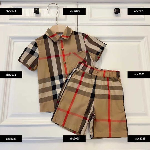 Yeni Tasarımcı Trailtsits Toddler Boy Giyim Setleri Siyah Gömlek ve Pantolon Moda Tasarımcı Çocuk Kız Elbiseleri Set 100-150cm