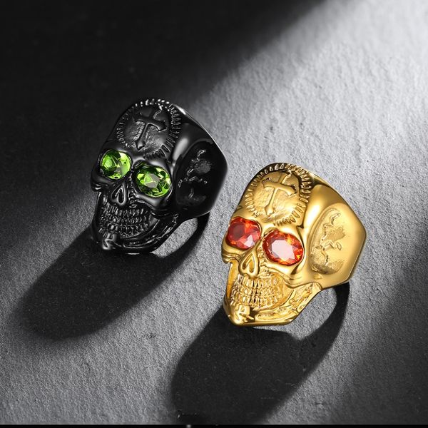 Дизайнерские кольца хип -хоп панк мужские кольца из нержавеющей стали кольца Retro Cool Rings Sunglassesp