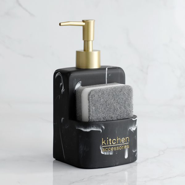 Sıvı Sabun Dispenser Mutfak Lavabo Tezgahı Sıvı El Sabun Dispenser Pompa Şişesi Caddy Sünger Tutucu Banyo Sayacı ve Organizasyonu 230820