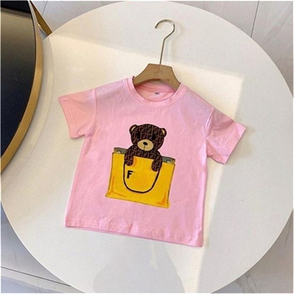 Erkek ve Kadın Bebek Yaz Sporları T-Shirt Basit Moda Cömert Cilt Doğal Tek Aşınma Tam Serisi Üst Boyut 90-160cm D08