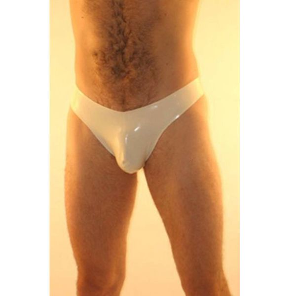 Briefs Höschen verkaufen Latex Fetisch Underpants Unterwäsche sexy Männer Briefs Black natürlicher Latex Nass-Look Shorts Nein Reißverschluss S-XXL 230818