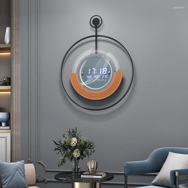 Relógios de parede Relógio eletrônico Original Design Moderno Design de luxo Decoração de casa Digital automática SAAT para cozinha
