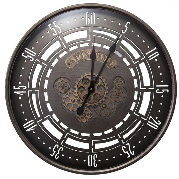Настенные часы ретро американский стиль крупные часы винтажные металлические индустриальные художественные железные барьер