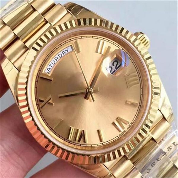 67 Men Luxury Watch 18K Gold Watch Sapphire Mirror 228238 Series de alta qualidade Movimento automático Original dobring Buckle Stain309o