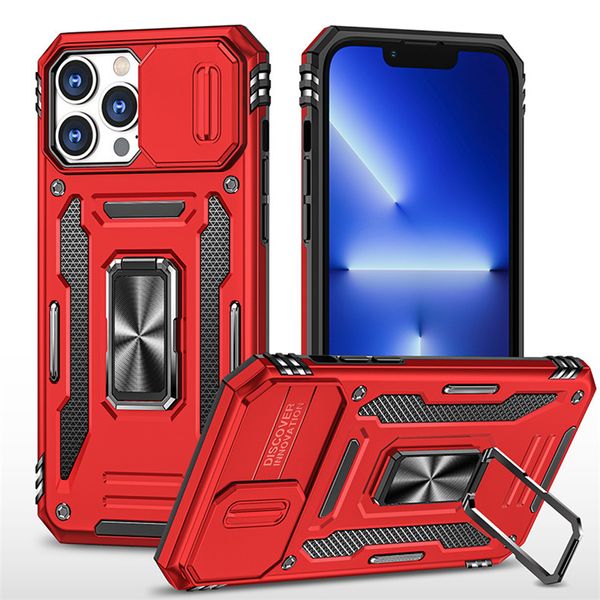 Duty Duty 2 in 1 Case di telefono Magnet Kickstand Ring Cover posteriore Protettore della copertura della fotocamera per iPhone 15 15Plus 15ultra 14 13 12 11 pro max xs xr 7 7p 8 8plus