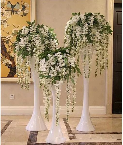 Silk Flower Artificial Flower Wisteria Vine Rattan para Valentine039s Day Home Garden El Wedding Decorationzz