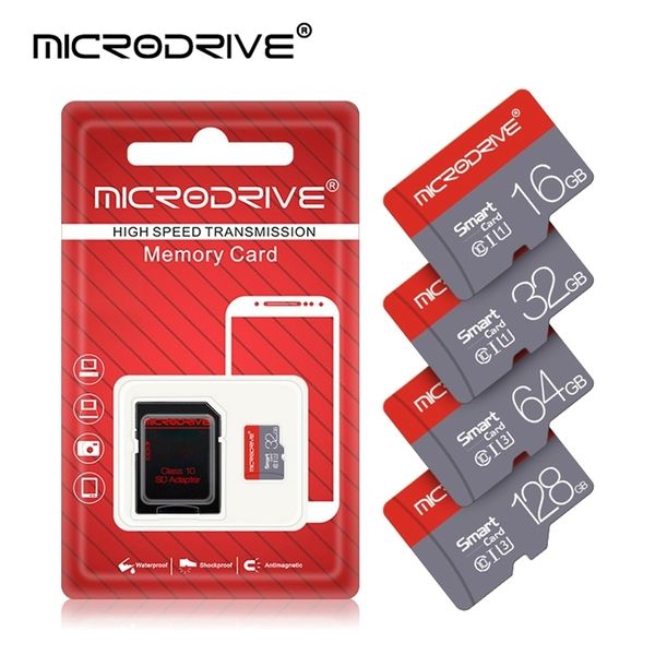 Жесткие драйверы TF Card 8GB 16 ГБ 64 ГБ класса 10 Кальтер памяти 32GB 128G 256G Cartao de Memoria Mini SD Card Адаптер 230818