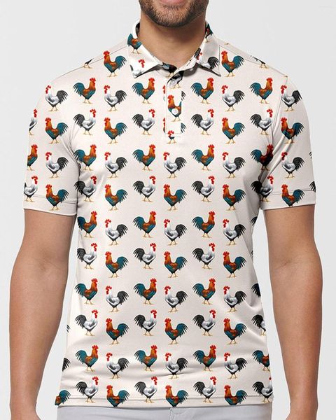 Erkek Polos Bay Cocky Polo T-Shirts Sanat Baskı Trend Girdi Yaz Kısa Kollu Özel Giyim