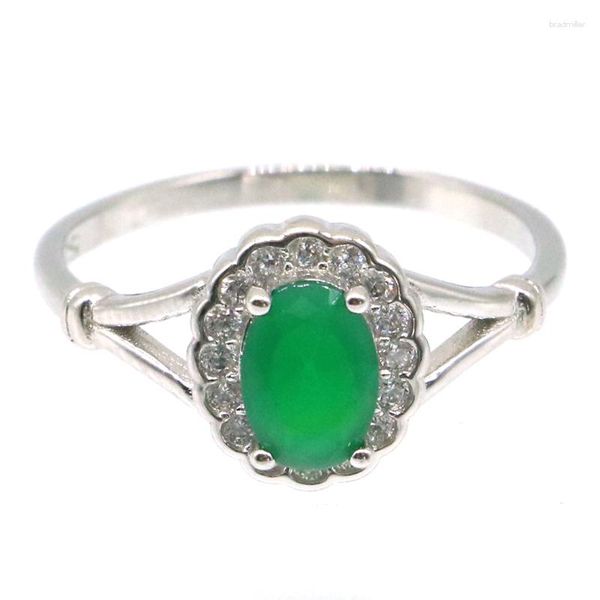 Cluster Rings 19x10 мм jazaz angary 2,0g Real Green Emerald For Girls Daily Wear 925 Solid Sterling Silver