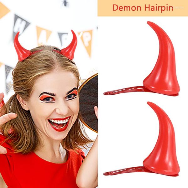 Party bevorzugt Halloween Devil Gothic Horn Headwear Cosplay Ochsen Haarnadel Kinderlagern Dekoration Accessorie