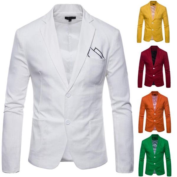 Yeni Erkekler Blazer Suit Ceket İnce Sıradan Erkekler Blazer Keten İnce İngiltere Takım Blaser Maskulino Erkek Ceket Men321E