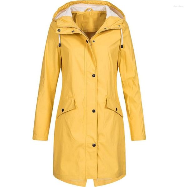 Frauenjacken 2023 Frauen Solid Regenjacke Outdoor Wanderfusterfusterfeuchtigkeit wasserdichte winddichte weibliche Mantel Femme Outwear Kleidung