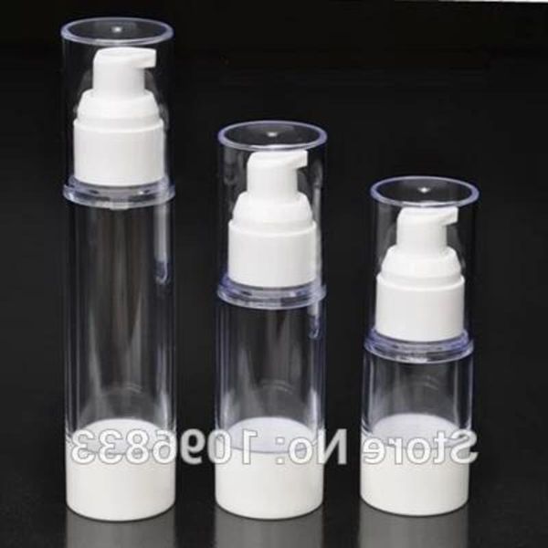 15ml 30ml 50ml losyon nozulu ile beyaz havasız pompa şişesi, kozmetik serum jel ambalajı vakumf şişesi, 20pcs/lot EFMN'ler