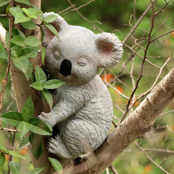 Gartendekorationen Tier Koala -Ornamente simuliert für Mikrolandschaftstafeln im Freien