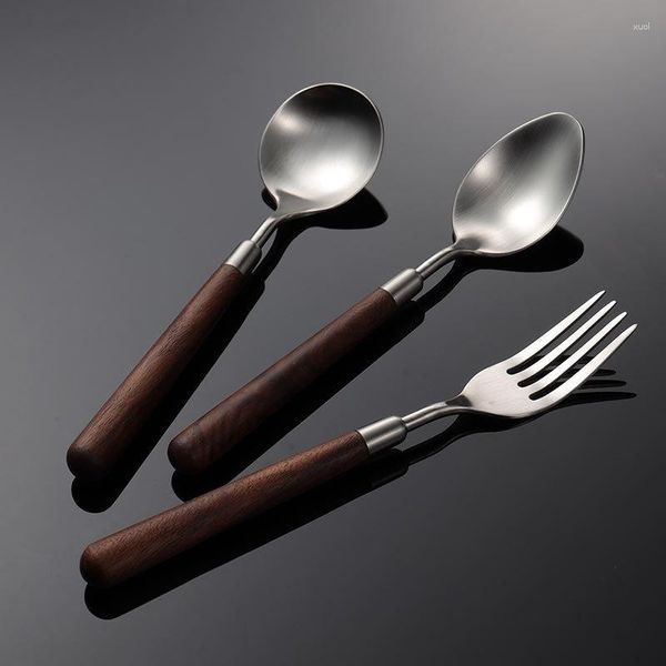 Dinnerware Sets Top Quality Walnut Wood Handle