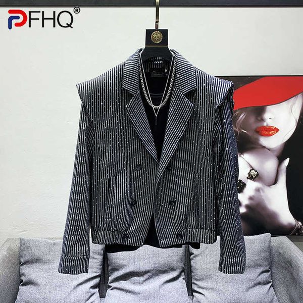 Jackets masculinos PFHQ 2023 Designer Original Stripe Men's Jackets Suit Spring de alta qualidade moda elegante