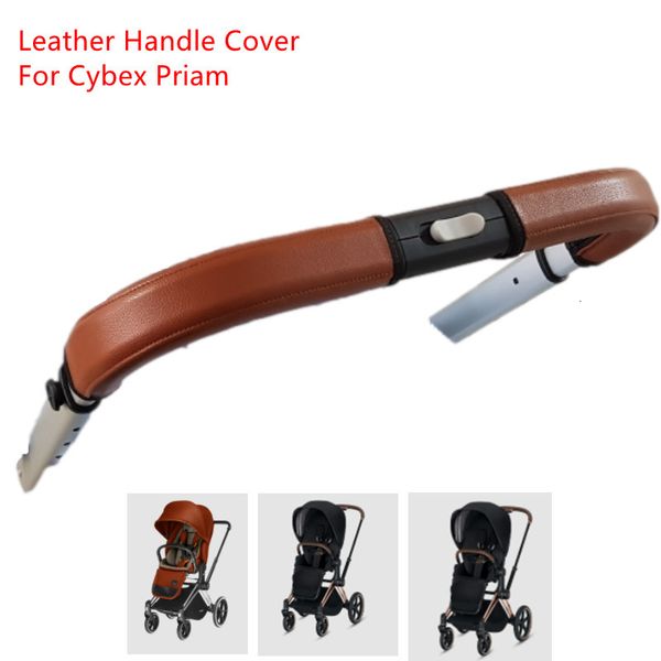 Acessórios de peças de carrinho Capas de couro PU para Cybex Priam Stroller lida Casos de proteção Cobrindo o aberete do braço do braço Capas de carros Acessórios de barra de carrinho 230821