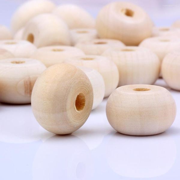 Perline olingart 20mm 24pcs/lotto in legno naturale ovale per bambini che producono giocattoli Accessori artigianali fai -da -te il regalo