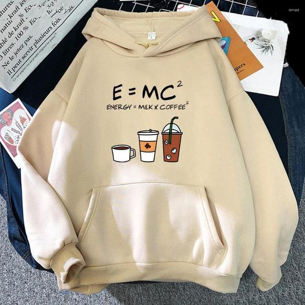 Herren Hoodies Mc2 Energy Milk Kaffee Cartoon Männer Sinn für Design Mode Manga Print Sweatshirts Unisex Herbst Winter Warm Pullover