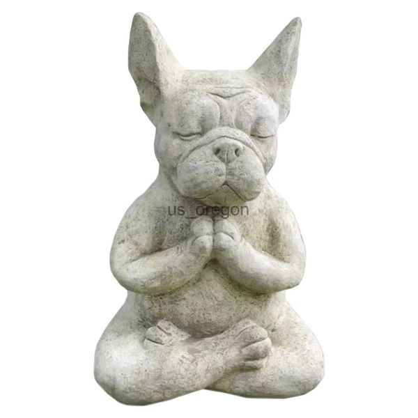 Andere Wohnkulturharz Meditation Hundestatue Ornamente Süßes Yoga Pose Hunde Figur wasserdicht