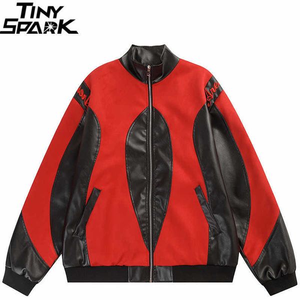 Jackets masculinos de rua de streetwear Hipster Varsity Cashet Contest Red Blackwork Jacket Chenation Checat Men Harajuku Jaqueta Bomber solta J230821