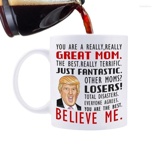 Kupalar Trump Tea Kupa Pankish Kahve Seramik 350ml fincan harika anne inan bana inan bana bir baba komik Noel hediyeleri