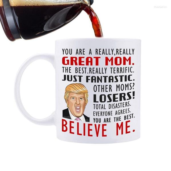 Tazze Trump TEA TEA TAGHE PRECCHI CAFFEA CAFFE CAFFERTA 350 ml Coppa Grande mamma Credimi