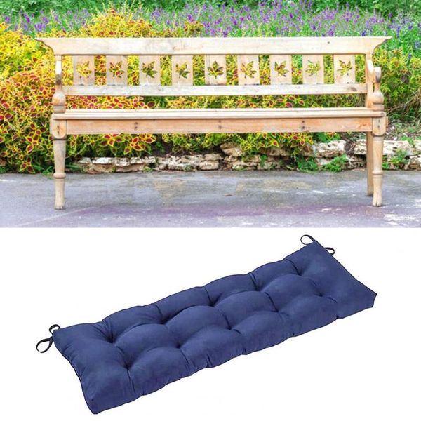 Kissen innen im Freien im Freien weiche dauerhafte Bank für Garten Terrassenmöbel Nicht-Schlupf-Hochelastizität Feste Farbe