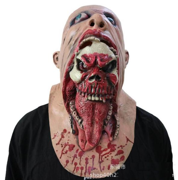 Maschere da festa orribile faccia da scioglimento del lattice adulto maschera zombi sanguinante di zombi di halloween costume di sostegno cosplay 230820