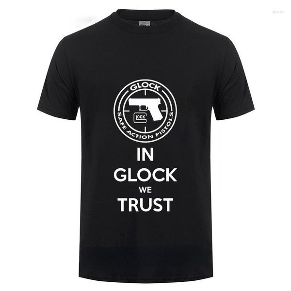 Herren-T-Shirts Roupas Männer Pistol American Logo T-Shirt Männliche Mode lässig Streetwear Crew Hals Lose Sommer Tee Top