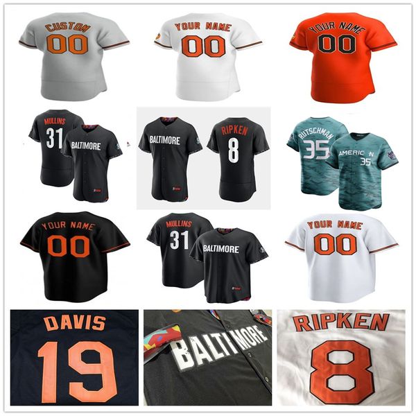 Adley Rutschman City Connect Baseball Jersey Cedric Mullins Gunnar Henderson Ryan Mountcastle Felix Bautista Austin Hays Cal Ripken Anthony Santander Jorge Mateo