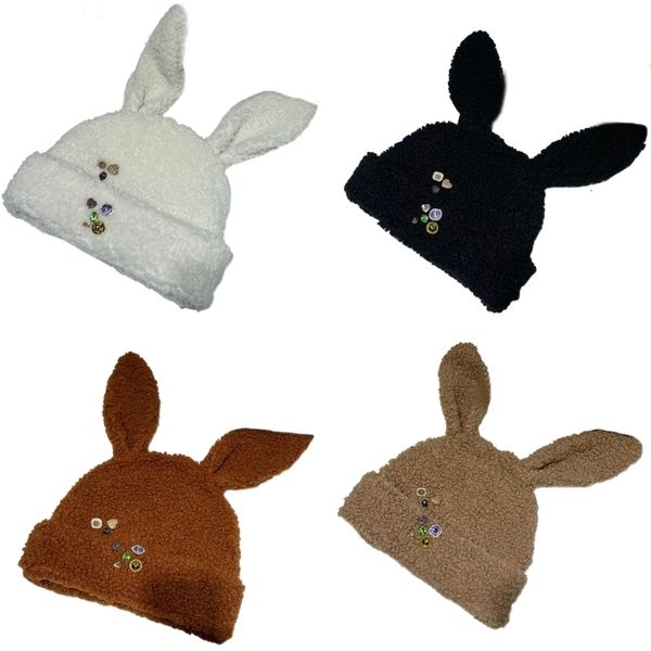 Beanieskull Caps Hat Bunny Beanie Long Winter Warter Warm Funny Swush Drop 230821