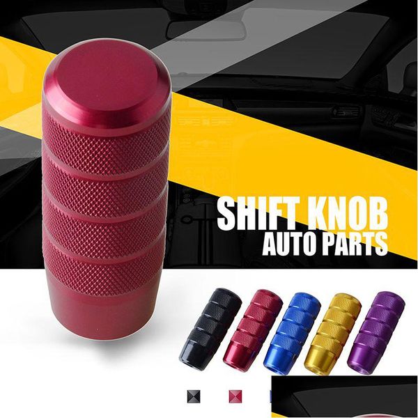 Shift Knob Mini manuale ingranaggi in alluminio in lega di colore elettroplando Colore Shifter Hand Fit universale per accessori modificati per auto Delive Dhd3u