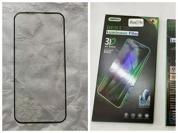 9H Protetores de vidro temperado para iPhone 15 Plus 15 Pro máximo 5 14 13 12 11 x xr 8 7 6 Clear Anti-Scratch Silk Cover Screen Film Telefone com pacote de varejo