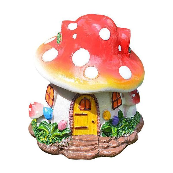 Objetos decorativos Figuras Miniature Mushroom House estátua Jardim Fada Casa de Casa