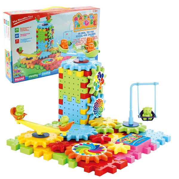 Bloco de construção elétrico por atacado Conjunto Diy Kit de modelo de plástico Kit infantil Brinquedos de quebra -cabeças