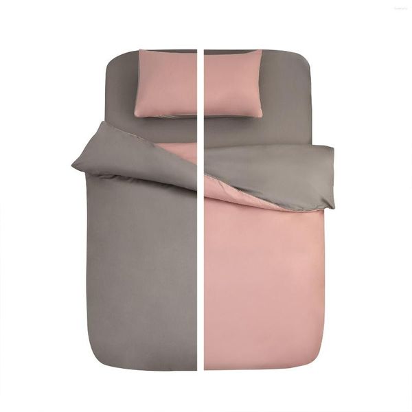 Set di biancheria da letto Copertura trapunta a colori solido singolo piumino grigio grigio king size trapunte di alta qualità tessuto