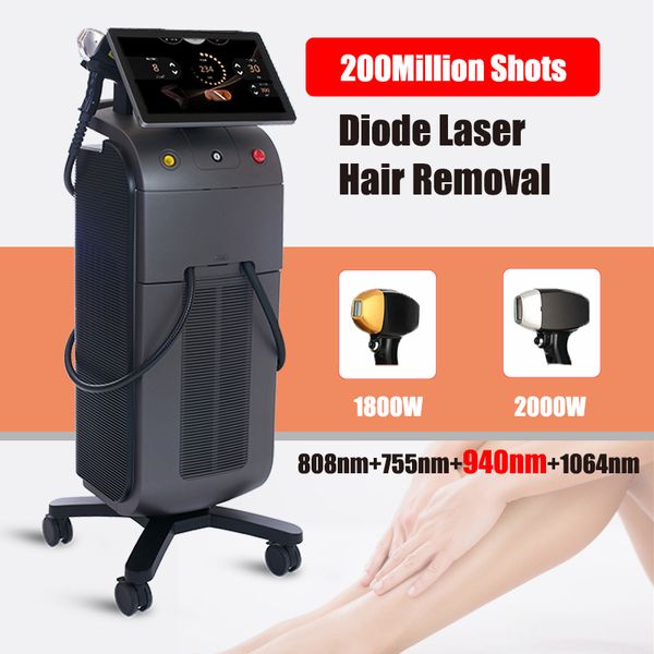 2023 Máquina de remoção de cabelo a laser mais recente de diodo 2 lida com equipamentos de beleza de redução de cabelo lazer para salão de spa