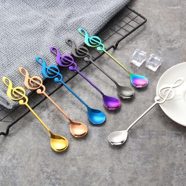 Coffee Scoops 1ps Musical Spoon Steel 304 Musting Music Bar Dessert