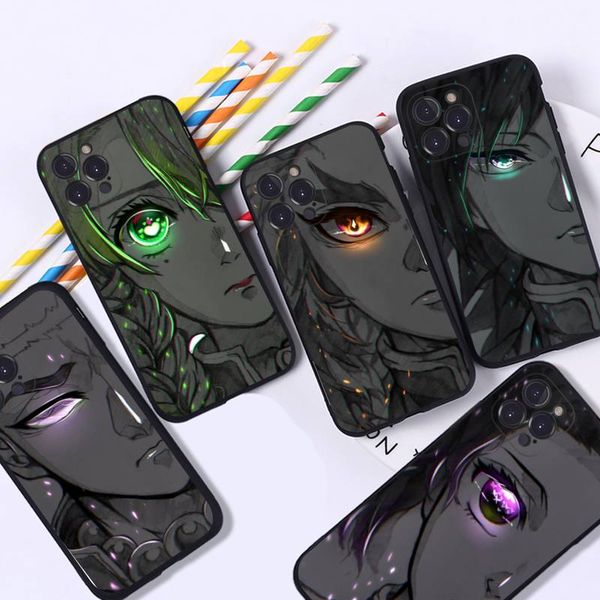Kimetsu No Yaiba Demone Slayer Anime Cassa Del Telefono Per il iPhone 8 7 6 6S Plus X SE 2023 XR XS 14 11 12 13 Mini Pro Max Custodia Per Cellulare