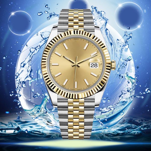 Relógio para homens mulheres relógios mecânicos automáticos completos de aço inoxidável hardlex luminoso à prova d'água 28/31/41mm senhora rlx estilo casais relógios de pulso clássicos
