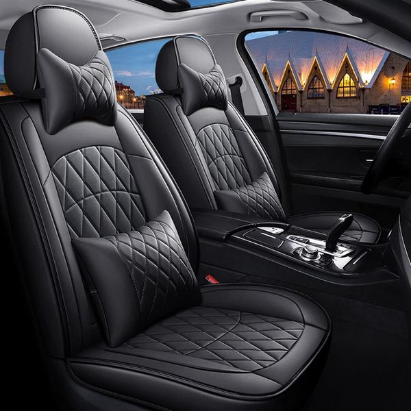 Copertine di sedili in pelle Lunda PU Set per BMW E30 E34 X3 X5 X6 Toyota Universal Accessori per interni completi Protector Auto Car-Styling239C
