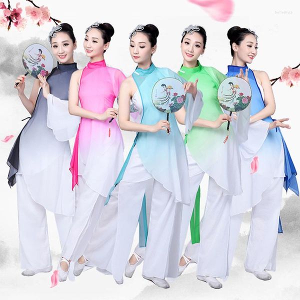 Roupas étnicas de dança folclórica tradicional chinesa para mulheres trajes de crianças yangko meninas crianças vestem mulheres yangge