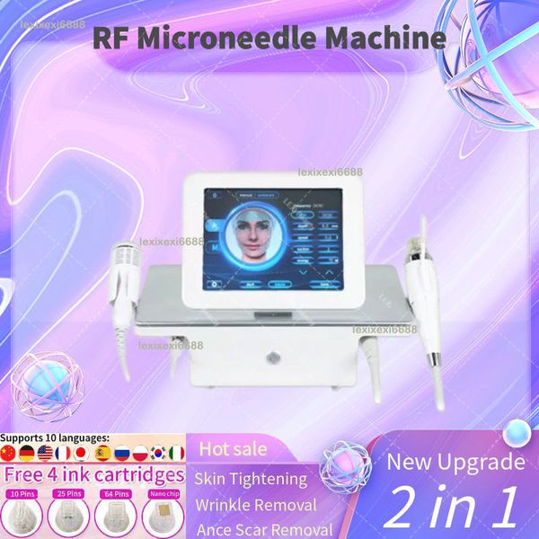 Case Beauty Strumento 2 in 1 macchina per microneedling frazionaria con smagliature a martello freddo criore rimozione della cicatrice RF Micro ago frazionario