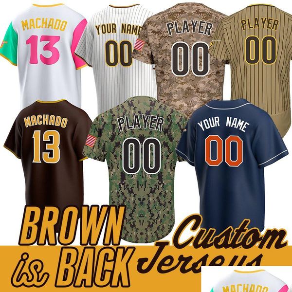 Yoga -Outfit Fernando Tatis Jr 23 Jersey Manny Hado Yu Darvish Tony Gwynn Blake Snell Musg Eric Hosmer Jake Cronenworth Brown ist zurück DH9ut