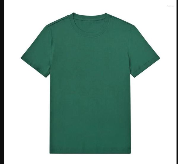 Herren-T-Shirts Sommer-Eis Seide Dünne Lappel-Hemd-Hemd Kurzarm T-Shirt Vaters Geschäft Casual Trendy Kleidung