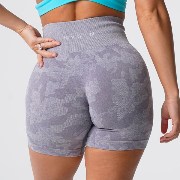 Yoga Outfit Summer Sporty Camo Shorts Shorts Fitness Allenamento corto Mangings Biker Biker Yoga Feminino Outfits Wear Nylon Atacado Etichetta 230821