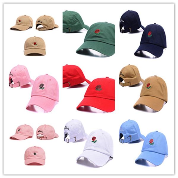 2021 Popüler Nadir Pop Cap Marka Yüz Gül Strap Sırt Top Baba Cap Erkek Kadınlar Ayarlanabilir 6 Panel Golf Snapback Beyzbol Hats255i